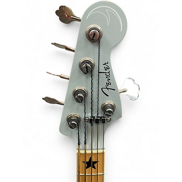 Used Fender Custom Shop Todd Krause Masterbuilt Matte Gray With Pinstripes Electric Bass Guitar