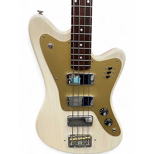 Used Deimel Firestar Trans White Electric Bass Guitar