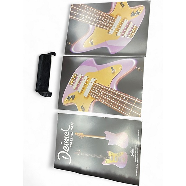 Used Deimel Firestar Trans White Electric Bass Guitar