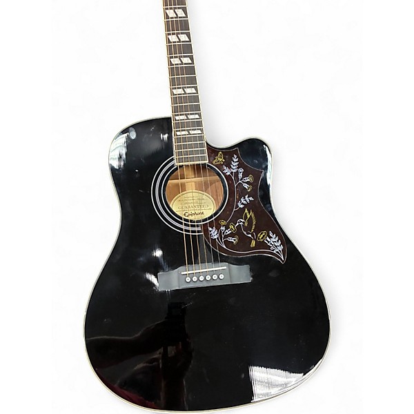 Used Epiphone Hummingbird Performer Pro Ebony Acoustic Electric Guitar