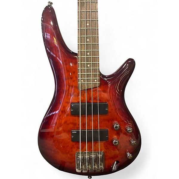 Used Ibanez sr400qm trans burst brown Electric Bass Guitar