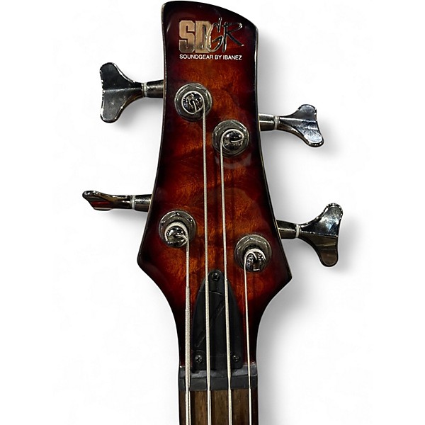 Used Ibanez sr400qm trans burst brown Electric Bass Guitar