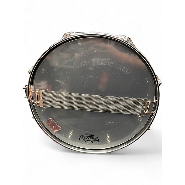 Used Pearl 13in PICCOLO STEEL SNARE Metallic Black Drum