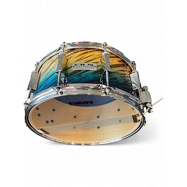 Used Pork Pie 7X14 Little Squealer Snare Blue Teel Dip Drum