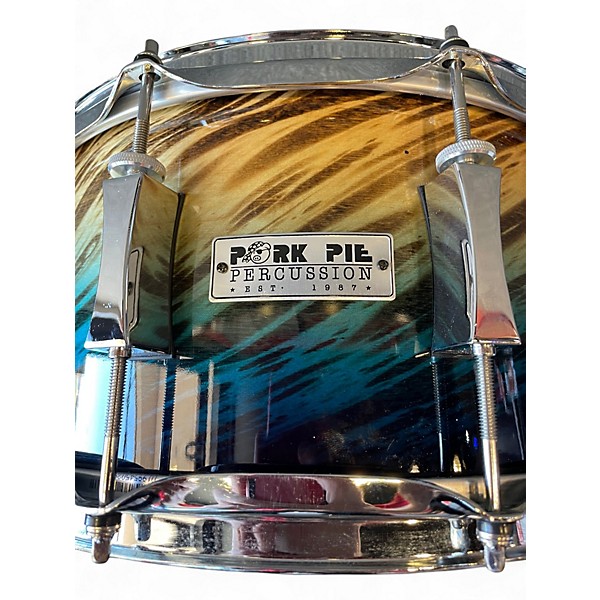 Used Pork Pie 7X14 Little Squealer Snare Blue Teel Dip Drum