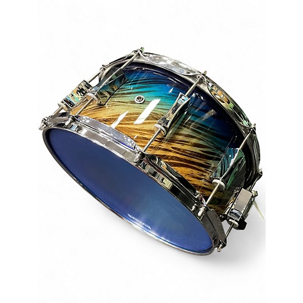 Used Pork Pie 7X14 Little Squealer Snare Blue Teel Dip Drum
