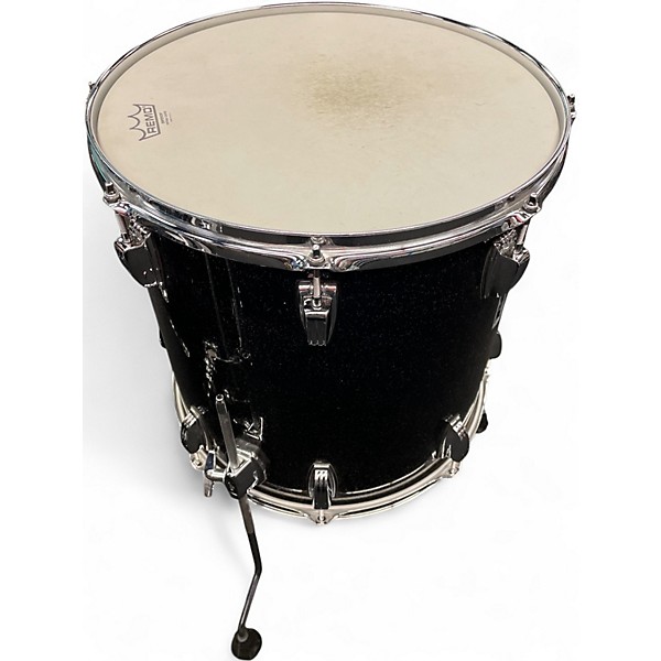 Used Ludwig 4 Piece Classic Maple Black Galaxy Sparkle Drum Kit