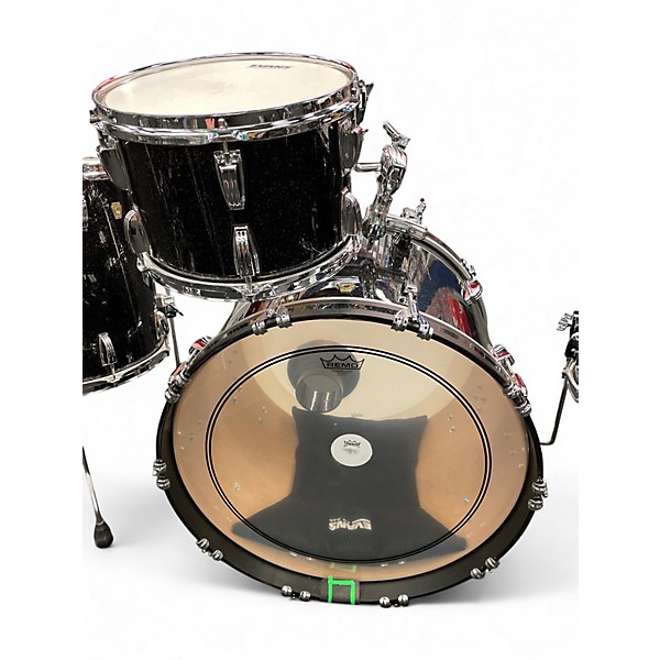 Used Ludwig 4 Piece Classic Maple Black Galaxy Sparkle Drum Kit