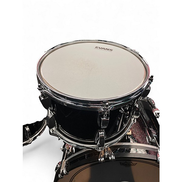 Used Ludwig 4 Piece Classic Maple Black Galaxy Sparkle Drum Kit