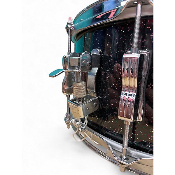 Used Ludwig 14in Classic Maple Black Galaxy Sparkle Drum