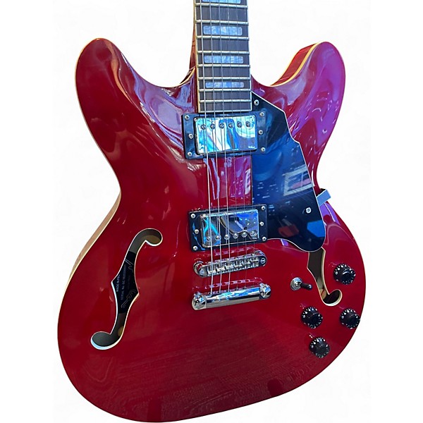 Used Grote 335 Red Hollow Body Electric Guitar