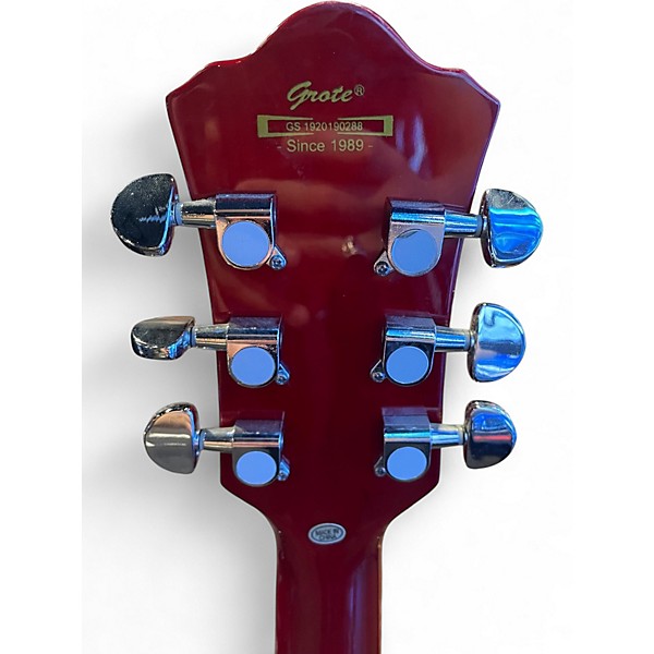 Used Grote 335 Red Hollow Body Electric Guitar