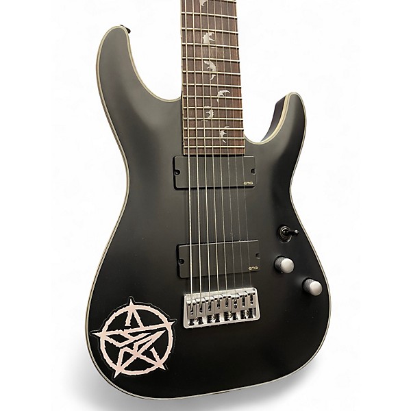 Used Schecter Guitar Research DAMIEN PLATINUM 8 MATTE BLACK Solid Body Electric Guitar
