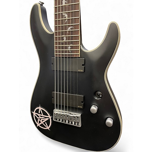 Used Schecter Guitar Research DAMIEN PLATINUM 8 MATTE BLACK Solid Body Electric Guitar