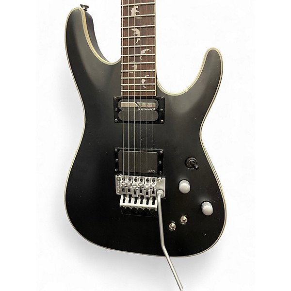 Used Schecter Guitar Research DAMIEN PLATINUM 6 FR S MATTE BLACK Solid Body Electric Guitar