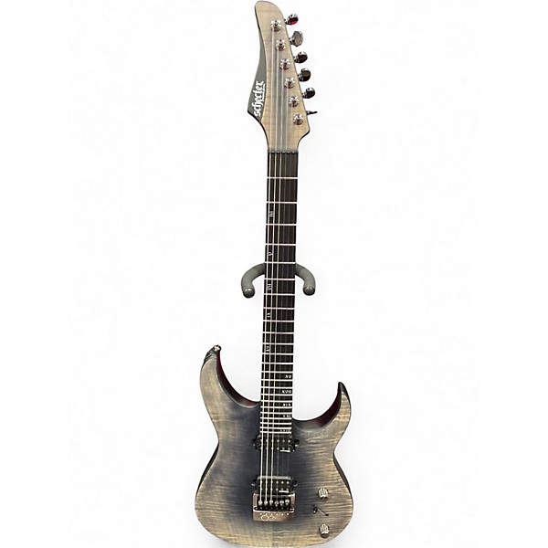 Used Schecter Guitar Research Banshee mach -6 evertune fallout burst Solid Body Electric Guitar