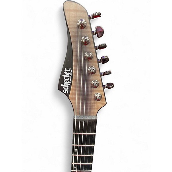 Used Schecter Guitar Research Banshee mach -6 evertune fallout burst Solid Body Electric Guitar