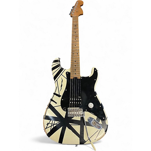 Used EVH 78 Eruption Striped White Solid Body Electric Guitar