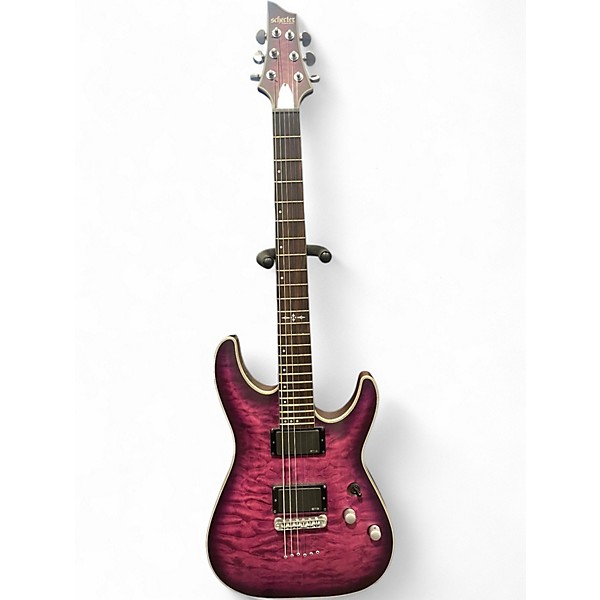 Used 2023 Schecter Guitar Research C1 Platinum purple burst Solid Body Electric Guitar