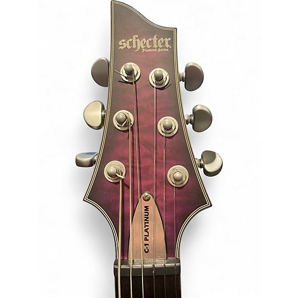 Used 2023 Schecter Guitar Research C1 Platinum purple burst Solid Body Electric Guitar