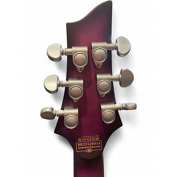 Used 2023 Schecter Guitar Research C1 Platinum purple burst Solid Body Electric Guitar