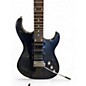 Used Silvertone HSS Double Cut Black Solid Body Electric Guitar