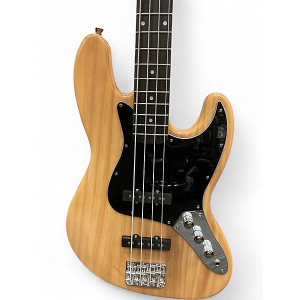 Used Glarry J BASS Natural Electric Bass Guitar