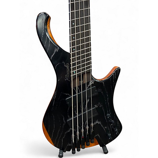 Used Ibanez EHB1135MS Silver Wave Black Electric Bass Guitar