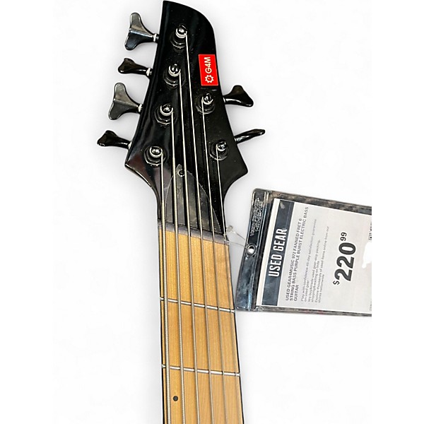 Used Gear4music 972 FANNED FRET 6 STRING BASS PURPLE BURST Electric Bass Guitar