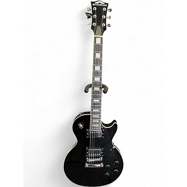 Used Stadium LP-Style HH Black Solid Body Electric Guitar