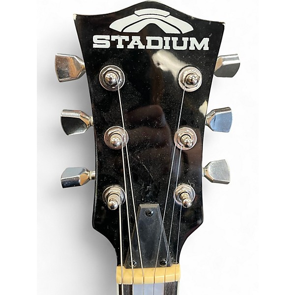 Used Stadium LP-Style HH Black Solid Body Electric Guitar