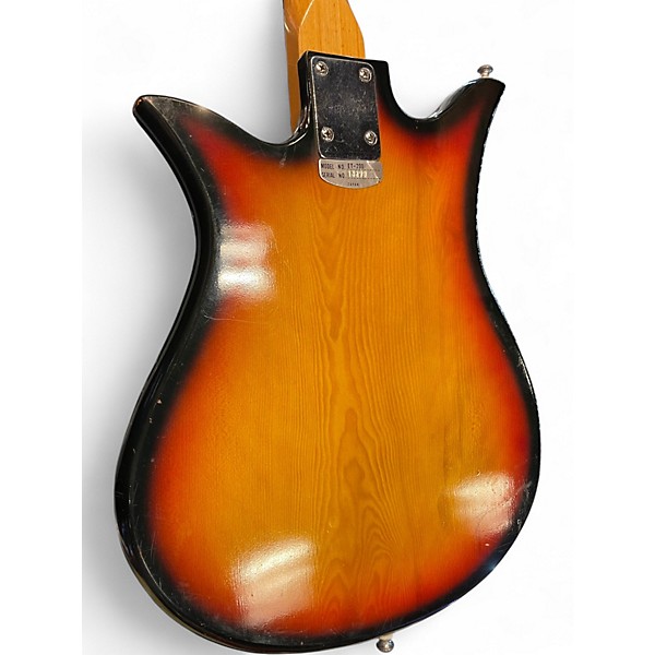 Vintage 1960s Teisco ET-200 Tobacco Sunburst Solid Body Electric Guitar