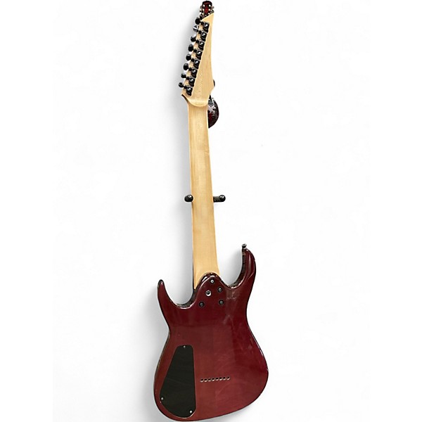 Used Agile Septor 827 8 String Trans Purple Solid Body Electric Guitar