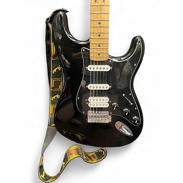 Used Fender Standard Stratocaster HSS Black Solid Body Electric Guitar