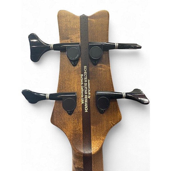 Used Schecter Guitar Research CUSTOM SHOP STILETTO 4 STRING Antique Natural Electric Bass Guitar