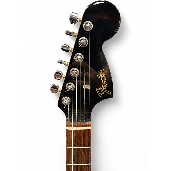 Used 1995 Fender Mustang Black Solid Body Electric Guitar