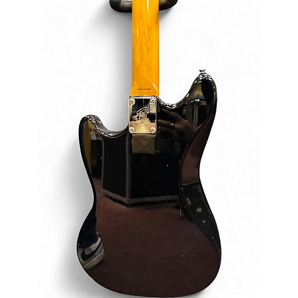 Used 1995 Fender Mustang Black Solid Body Electric Guitar