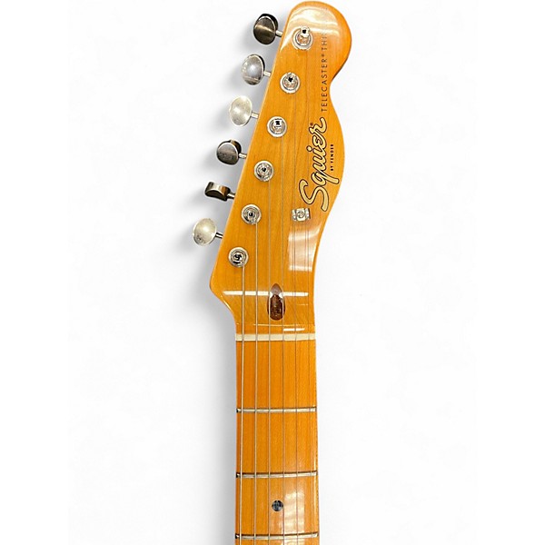 Used Squier Classic Vibe Telecaster Thinline Orange Hollow Body Electric Guitar