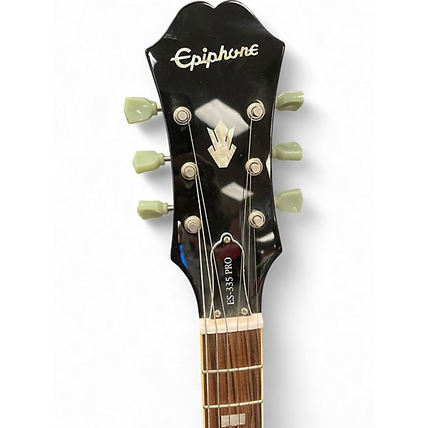 Used Epiphone ES-335 PRO Ebony Hollow Body Electric Guitar