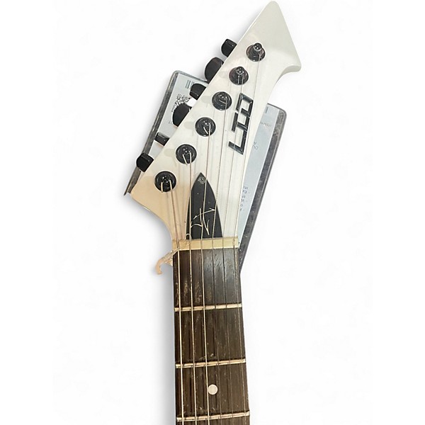 Used ESP LTD James Hetfield Snakebyte Snow White Solid Body Electric Guitar