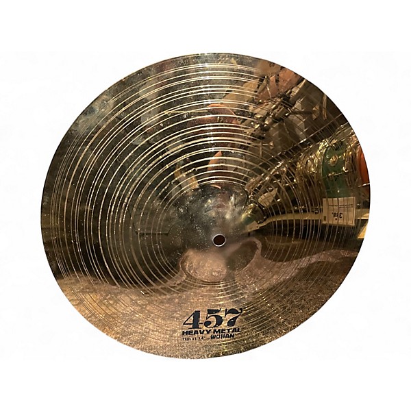 Used Wuhan Cymbals & Gongs 14in 457 Heavy Metal Hi Hat Pair Cymbal
