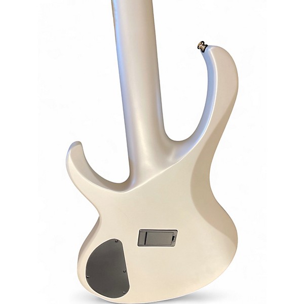 Used Ibanez BTB605MLM Pearl White Matte Electric Bass Guitar