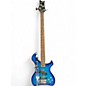 Used Harley Benton 4 String Bass Trans Blue Electric Bass Guitar thumbnail