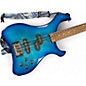 Used Harley Benton 4 String Bass Trans Blue Electric Bass Guitar
