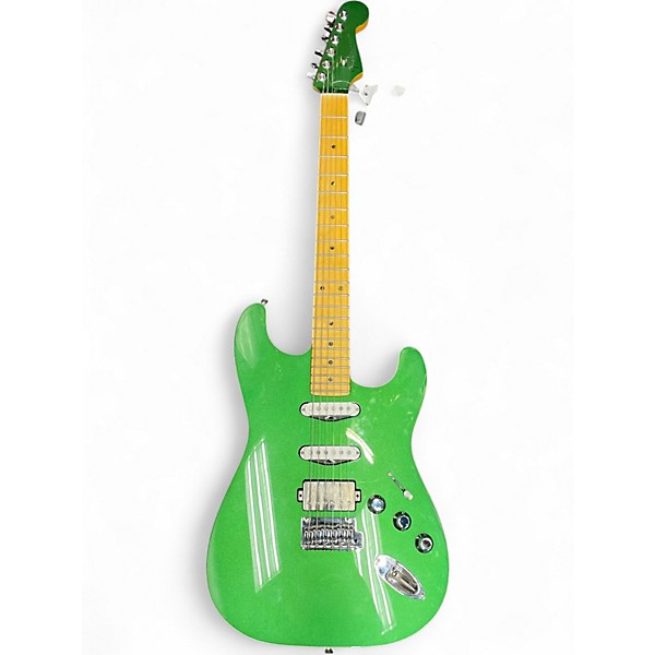 Used 2023 Fender Aerodyne Stratocaster Speed Green Solid Body Electric Guitar
