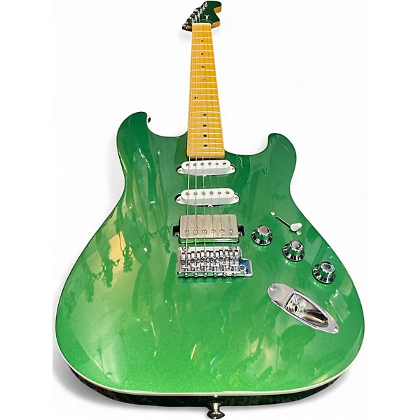 Used 2023 Fender Aerodyne Stratocaster Speed Green Solid Body Electric Guitar