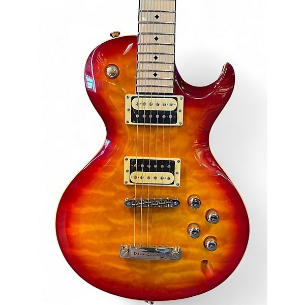 Used Dean Zelinsky La Voce Private Label Quilted Maple Burst Solid Body Electric Guitar