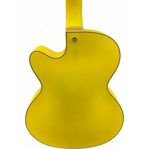 Used D'Angelico EX-DH Yellow Hollow Body Electric Guitar