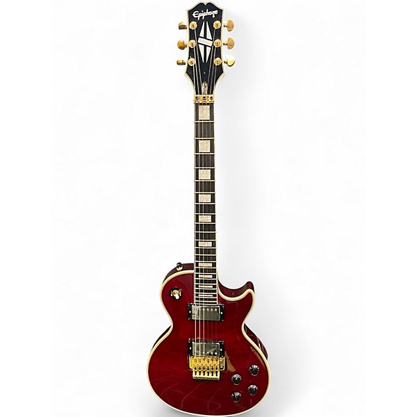 Used Epiphone Alex Lifeson Les Paul Custom Axcess Electric Guitar Ruby Solid Body Electric Guitar