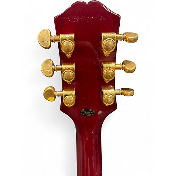 Used Epiphone Alex Lifeson Les Paul Custom Axcess Electric Guitar Ruby Solid Body Electric Guitar